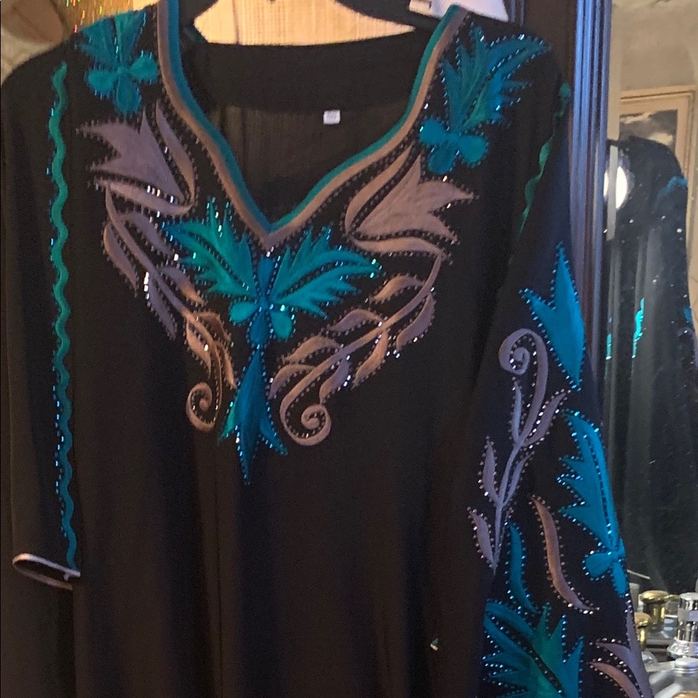 Beautiful blue and black designer dress
